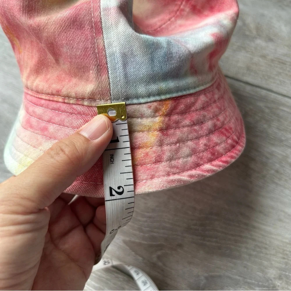 By Samii  Ryan Blue Pink Yellow Tie Dye Bucket Hat - Picture 13 of 14